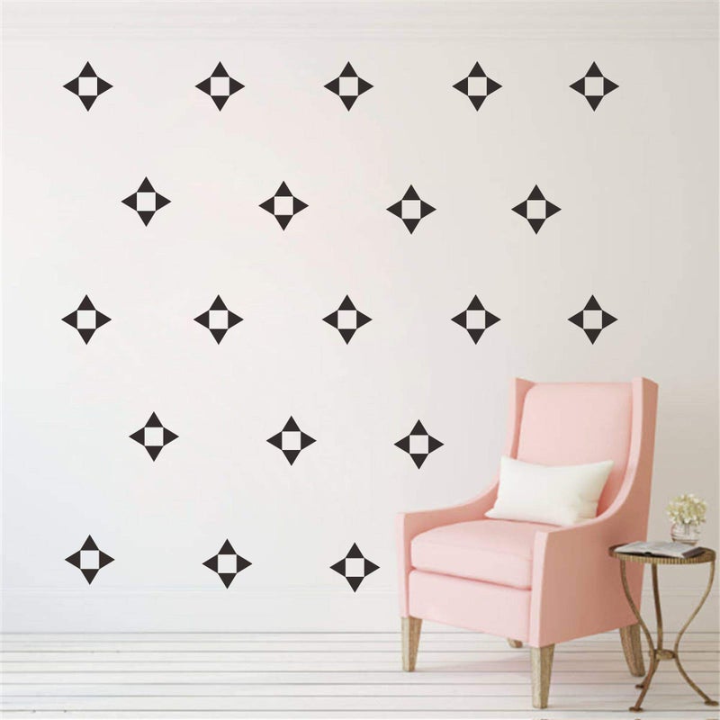 JURUOXIN 120 Pcs/Set Triangle Wall Pattern Decal Vinyl Stickers for Kids Boy Girl Baby Bedroom Playroom Art Decorations Removable Decor Home House Design YMX56 (Black) - Image 4